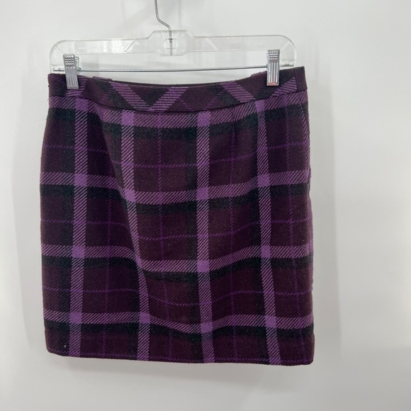 Loft Tweed Purple Skirt Size 4P - Picture 4 of 7